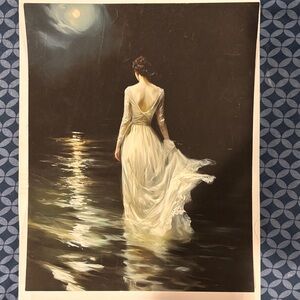 Source Unknown Moonlit Elegance in White